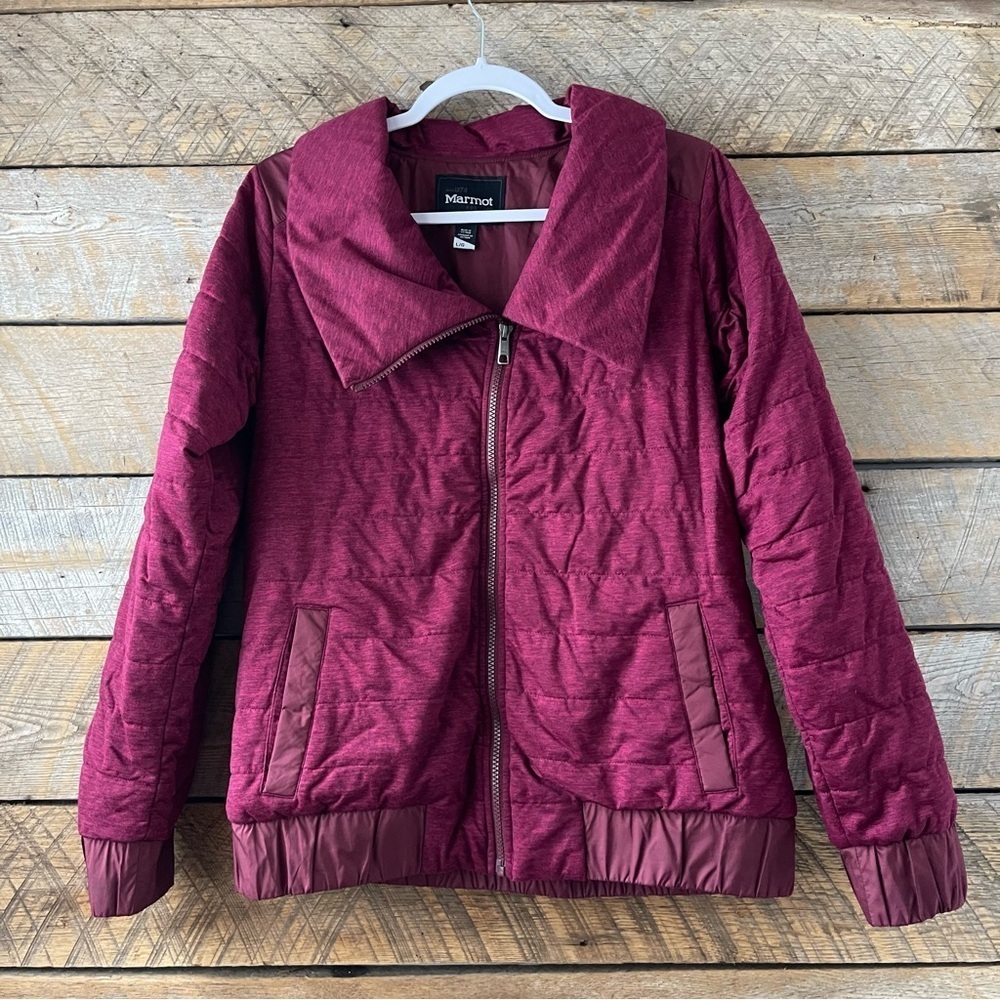 MARMOT Elsee Jacket Womens Large Spread Collar Coat Lightweight Quilted